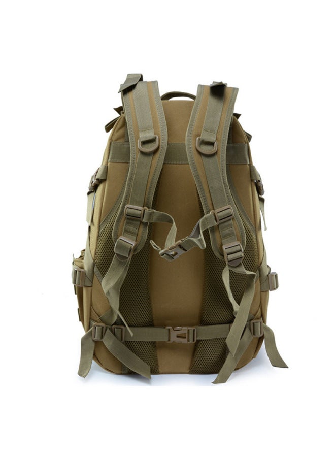 حقيبة ظهر للرجال بنمط التمويه للتنزه outdoor، حقيبة سفر للتخييم، حقيبة رياضية ذات حمالتين، تصميم عسكري متين وقوي - اللون: كاكي - السعة: 20-35 لتر - Image 3